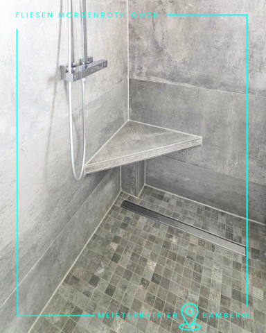 Duschbereich im Blickfang- Design
Mosaikfliesen im Duschbereich bieten nicht nur Rutschhemmung, sondern setzen auch einen stilvollen Akzent.