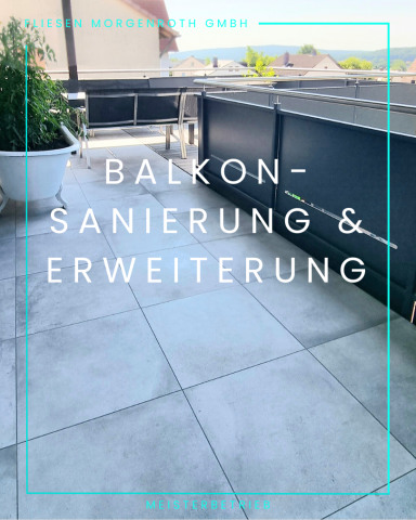 Balkonerweiterung mit Fliesen in Bamberg
