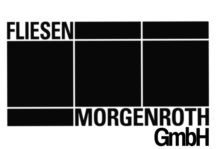 Logo von Fliesen Morgenroth GmbH in Schwarz-Weiß mit typografischem Design.
